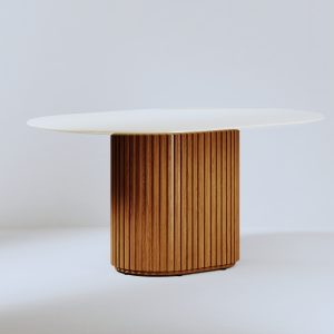 Mesa Living 1.80 tampo oval off white/ripado