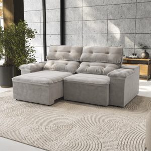 SOFA KAPPES LUFE 2,30 BOUCLE CINZA TEC.A056