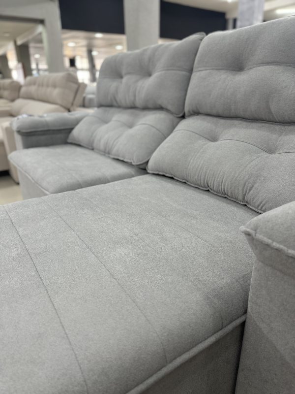 SOFA KAPPES LUFE 2,30 BOUCLE CINZA TEC.A056 - Imagem 3