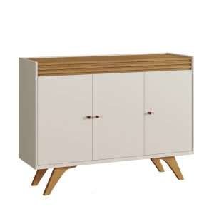 Buffet 3 Portas Off White/Naturalle Sevilha