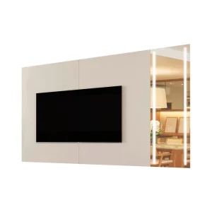 Painel Vitrum 218 com Espelho Led OFF WHITE