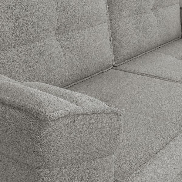 SOFA KAPPES HELIOS 2,10M BOUCLE CINZA TEC.A056 - Imagem 3