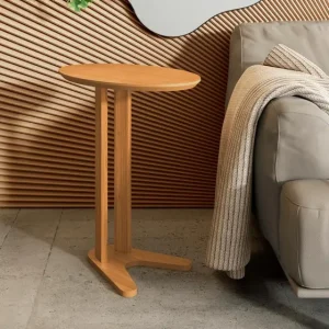 MESA DALLA AUXILIAR OVAL 60CM FREIJO TB604 JJ