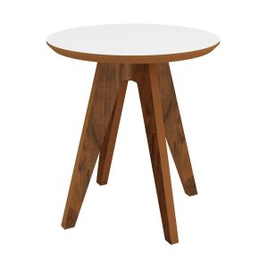 MESA LATERAL REDONDA 50CM FREIJOOFF WHITE