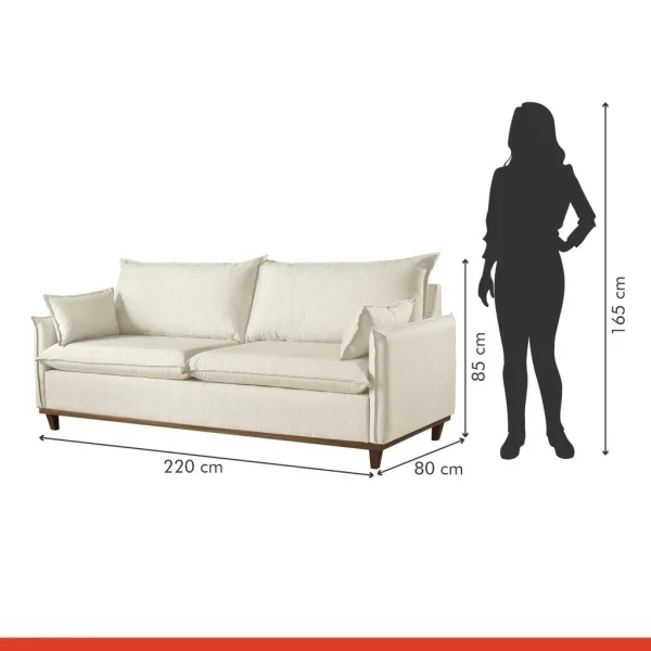 SOFA MART MM 3 LUGARES 2,20 M168 B402 - Imagem 2