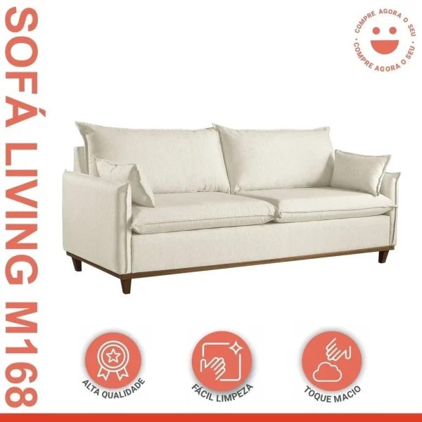 SOFA MART MM 3 LUGARES 2,20 M168 B402 - Imagem 3