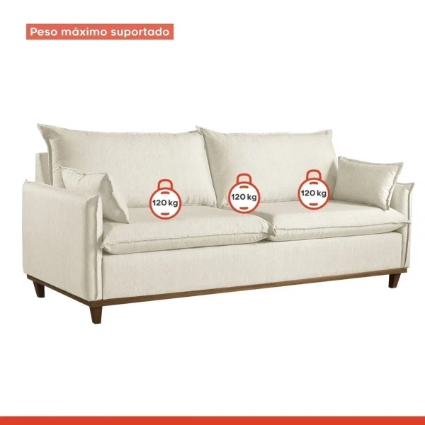 SOFA MART MM 3 LUGARES 2,20 M168 B402 - Imagem 4