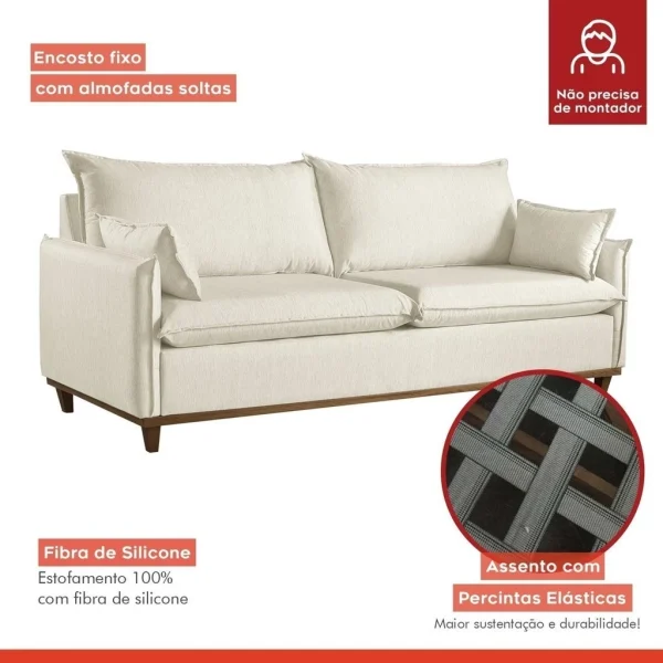SOFA MART MM 3 LUGARES 2,20 M168 B402 - Imagem 7