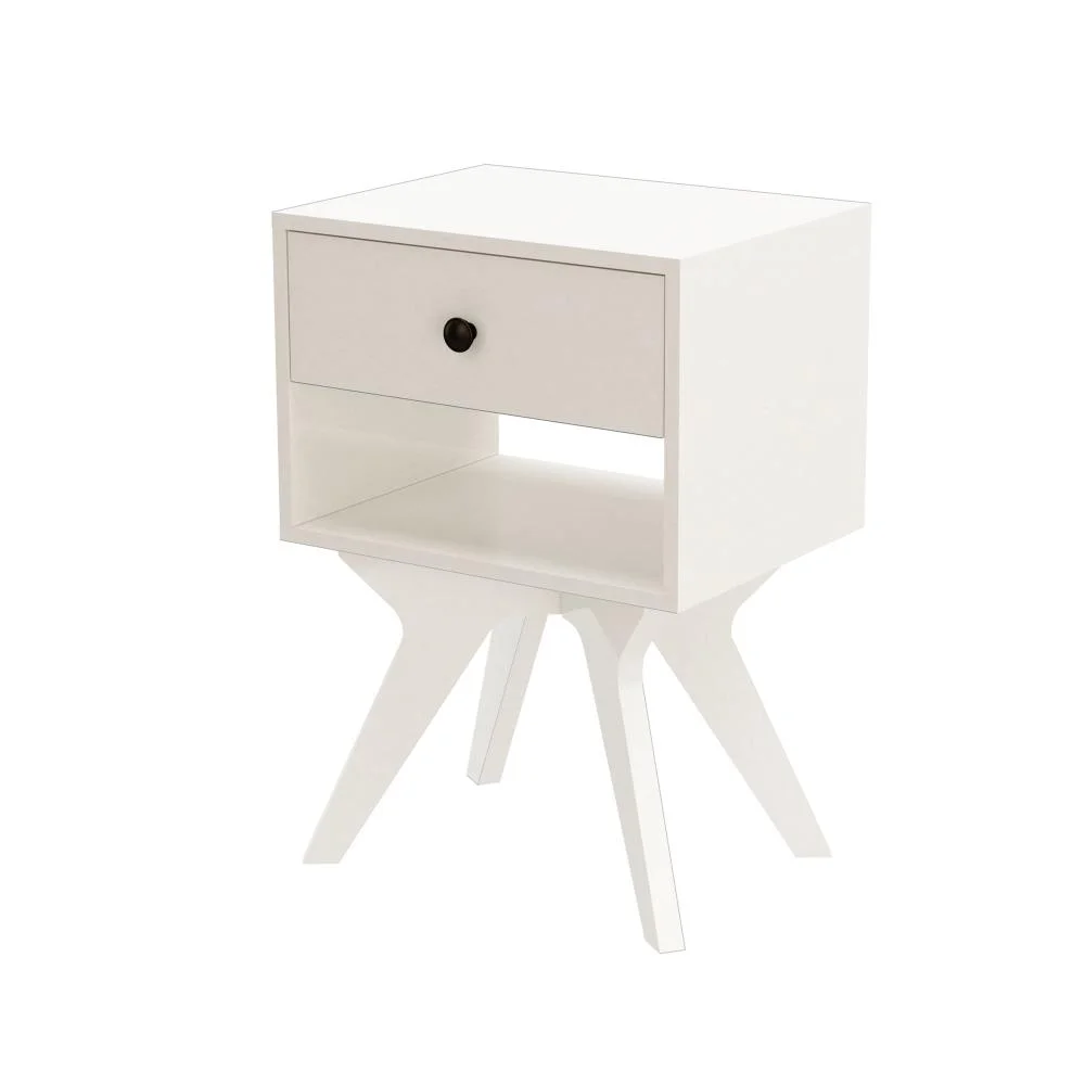 CRIADO RETRO C/01GAVETA -OFF WHITE TW47