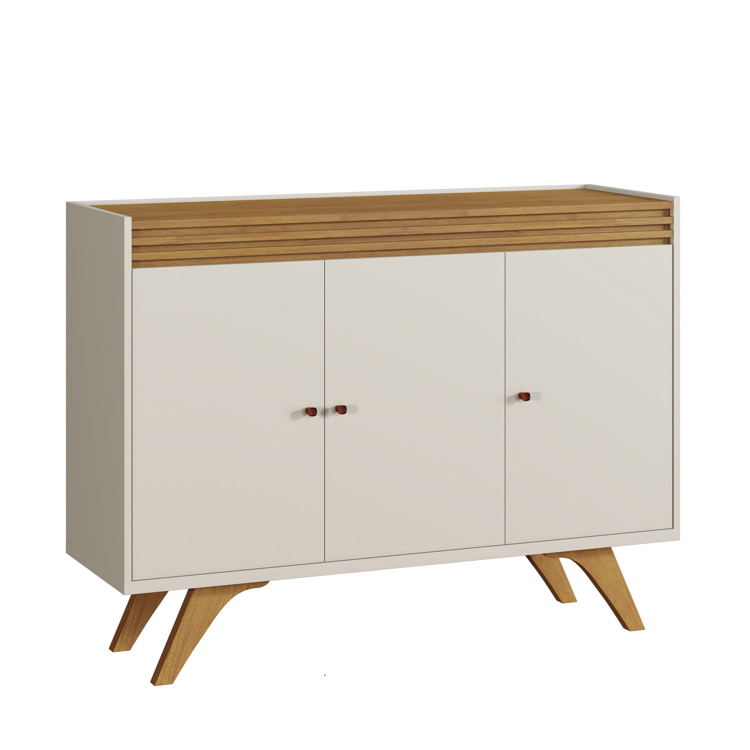 Buffet 3 Portas Off White/Naturalle Sevilha