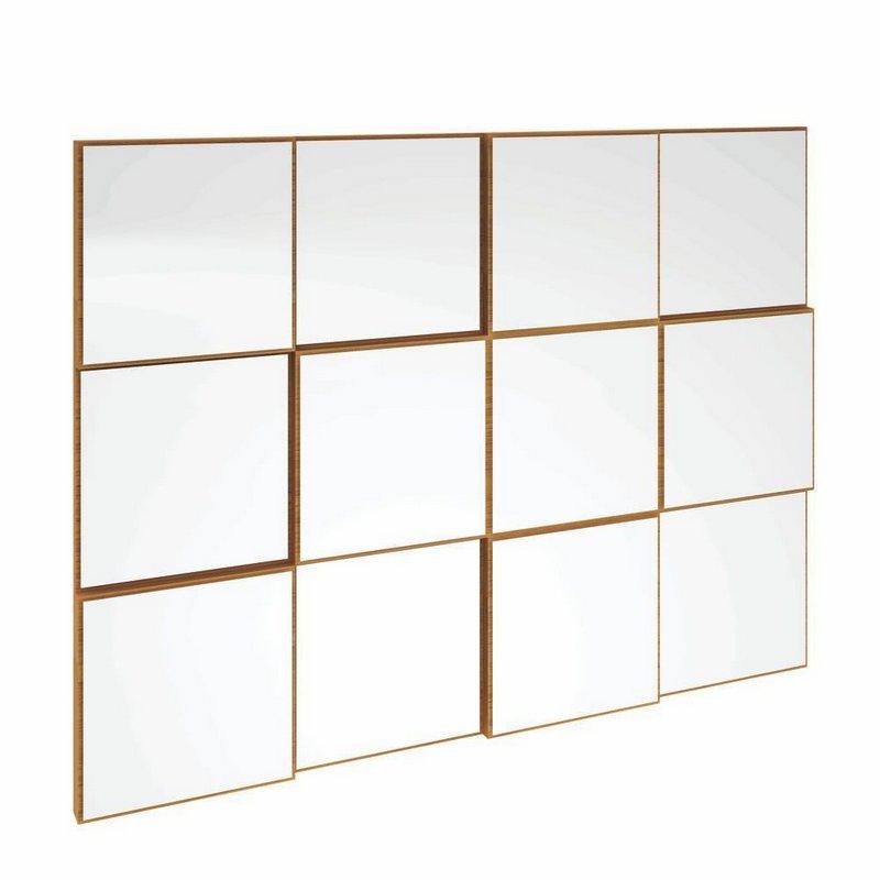 PAINEL DEC. QUADRIC. 3D 100CM-FREIJO/ESPELHO TB87 JJ