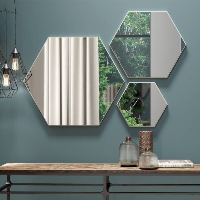 PAINEL DALLA DECORATIVO HEXAGONO OFF WHITE/ESPE ES13 WW